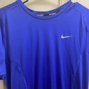Blue Nike running shirt